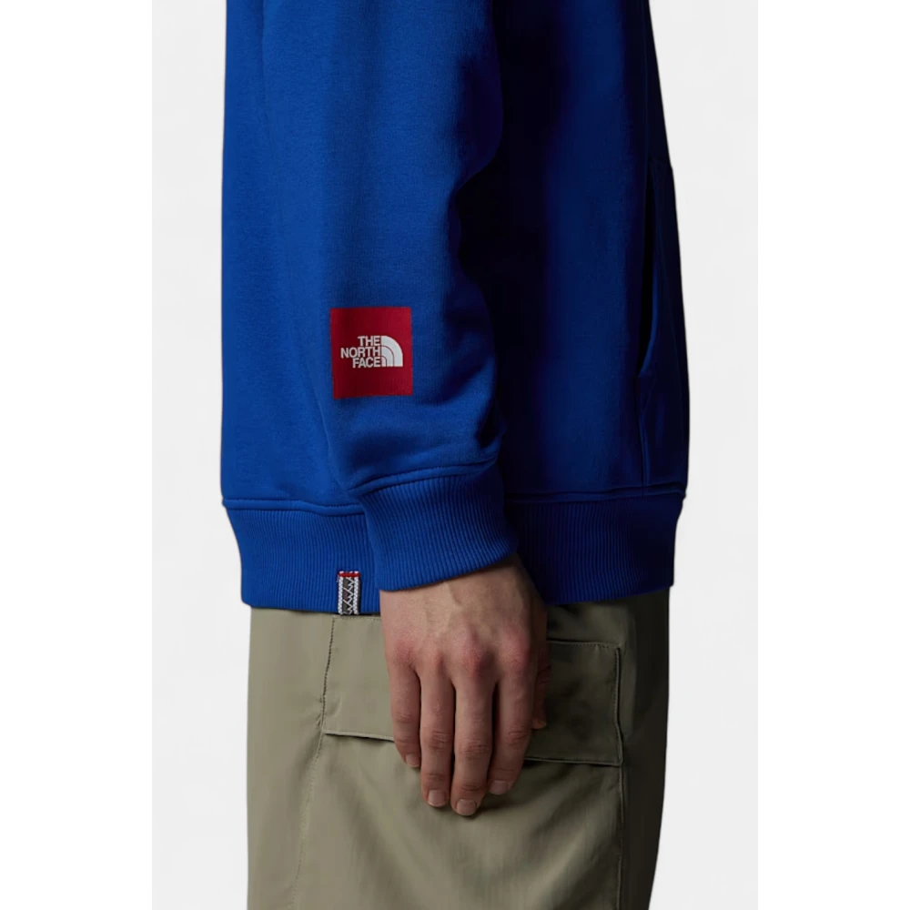 The North Face Hoodie met Voorzak en Logo Blue Heren