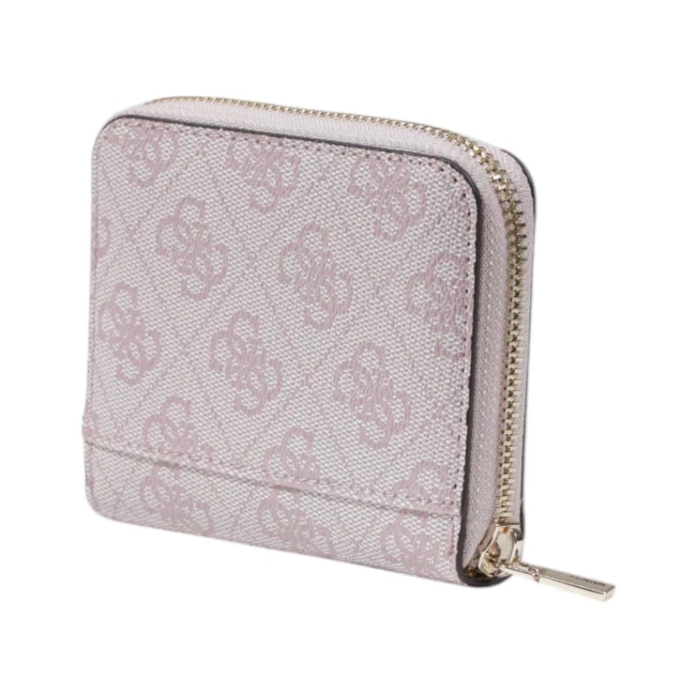 Guess Chique Bedrukte Ritsportemonnee Pink Dames