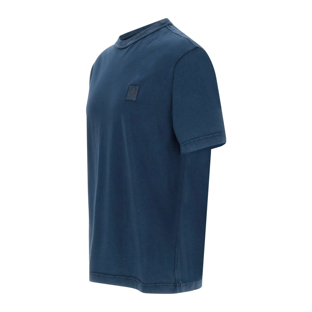 Belstaff Blauw Katoenen Hockley T-shirt met Logo Blue Heren