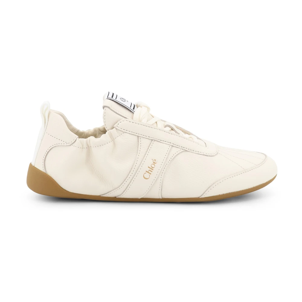 Chloé Beige Kick Trainers - Female - Sneakers - 7 Uk - Shoes