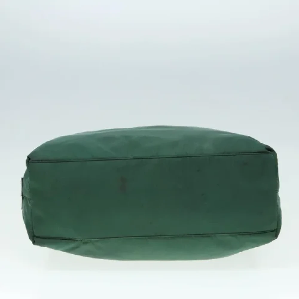 Prada Vintage Pre-owned Nylon handbags Green Dames