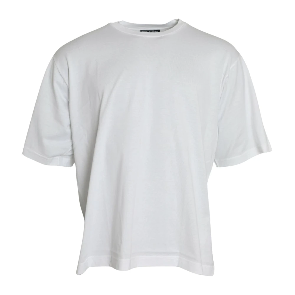 Dolce & Gabbana Men's White Cotton Crewneck T-Shirt