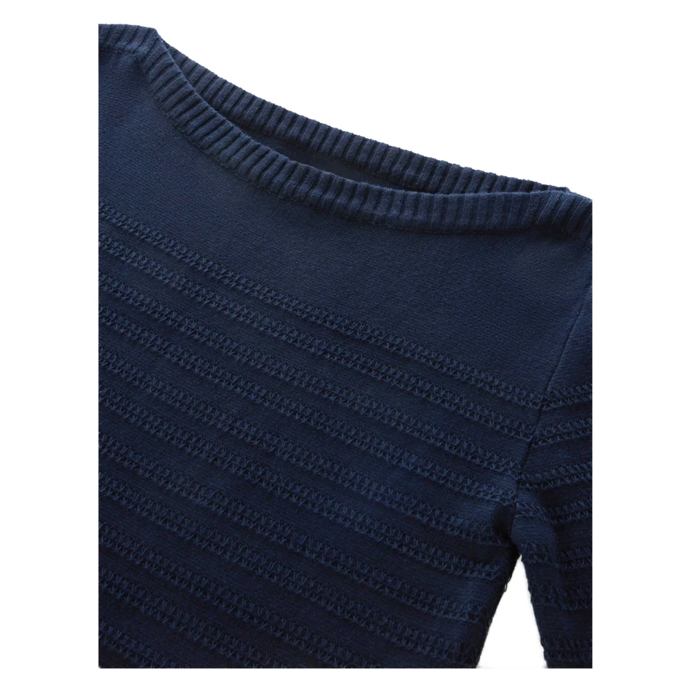 Woolrich Round-neck Knitwear Blue Dames