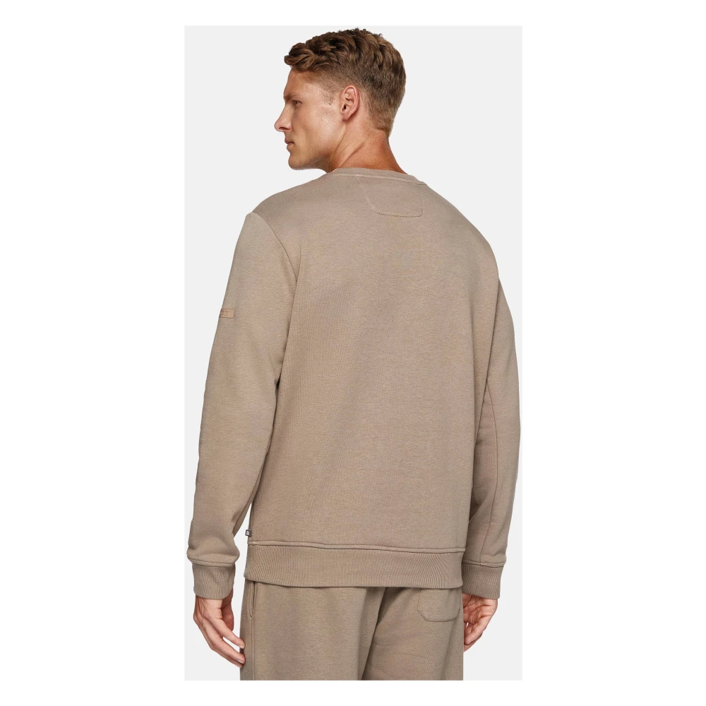 Boggi Milano Katoenmix Crew Neck Sweater White Heren