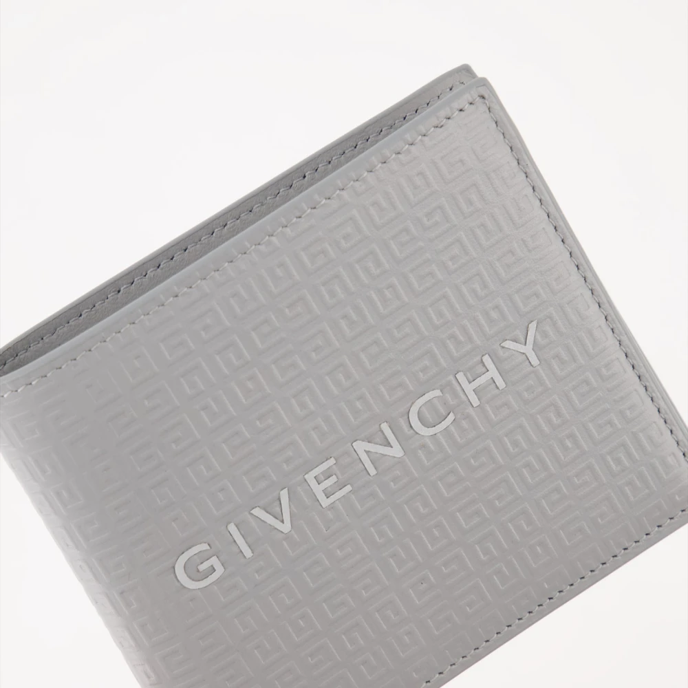 Givenchy Leren Portemonnee met 4G Print Gray Heren