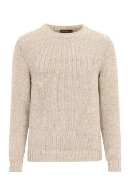 sophisticated-beige-roundneck-sweater