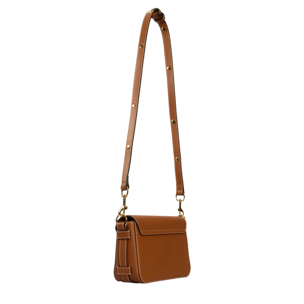 Love Moschino Stijlvolle PU Handtas in walnoot Brown Dames