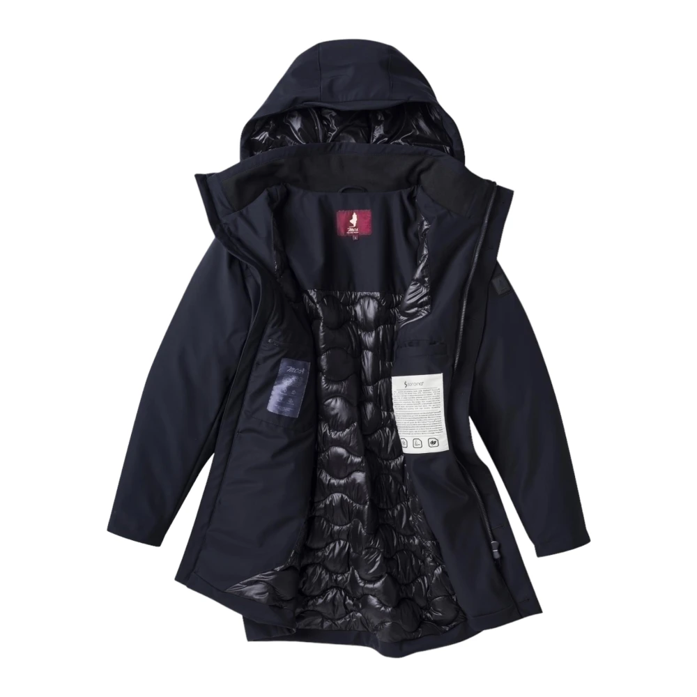 MCS Navy Blauwe Softshell Trenchcoat Blue Heren