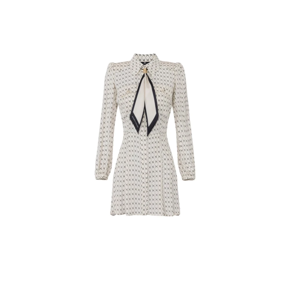 Elisabetta Franchi Elegante Jurk voor Speciale Gelegenheden Beige Dames