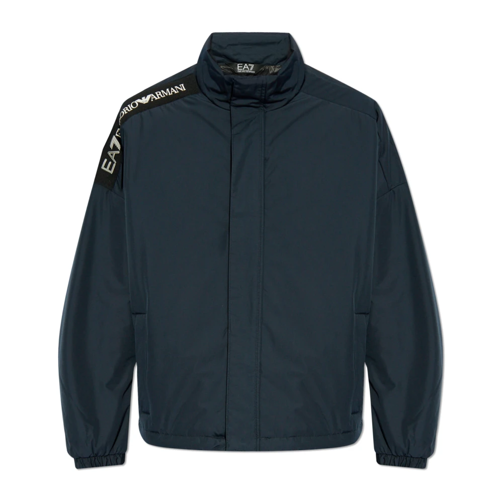 Emporio Armani EA7 Gewatteerde jas met logo Blue Heren