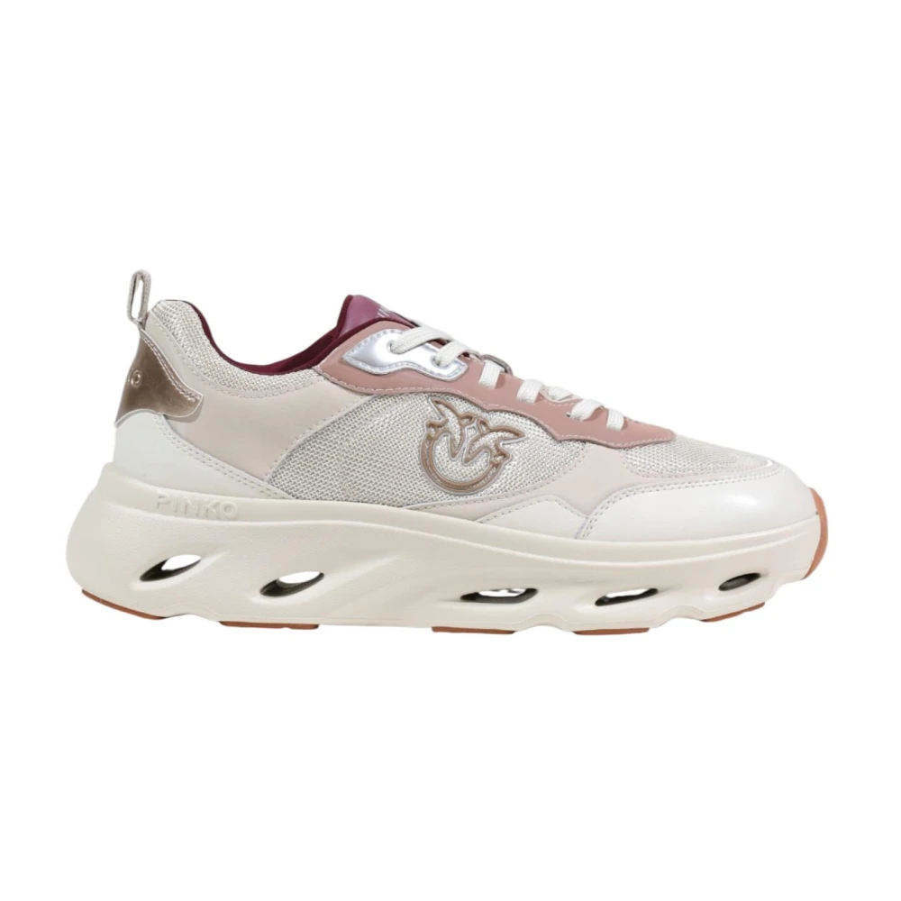 Pinko Women's Beige Sneakers, 3 Uk, Pink 09 Trainers