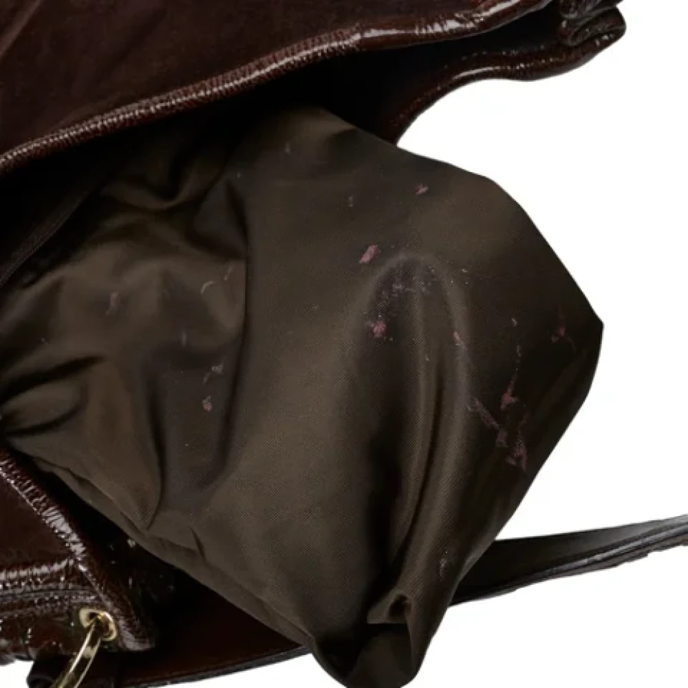 Bvlgari Vintage Pre-owned Fabric shoulder-bags Brown Dames
