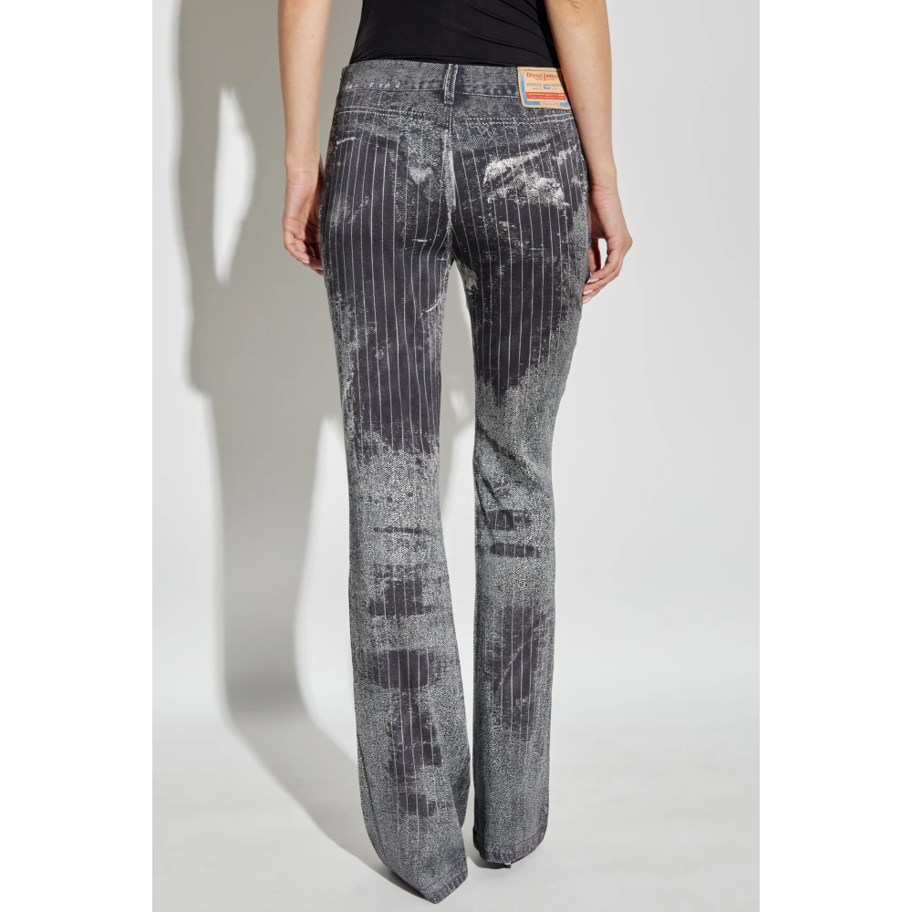 Diesel Broek met P-Retty print Black Dames