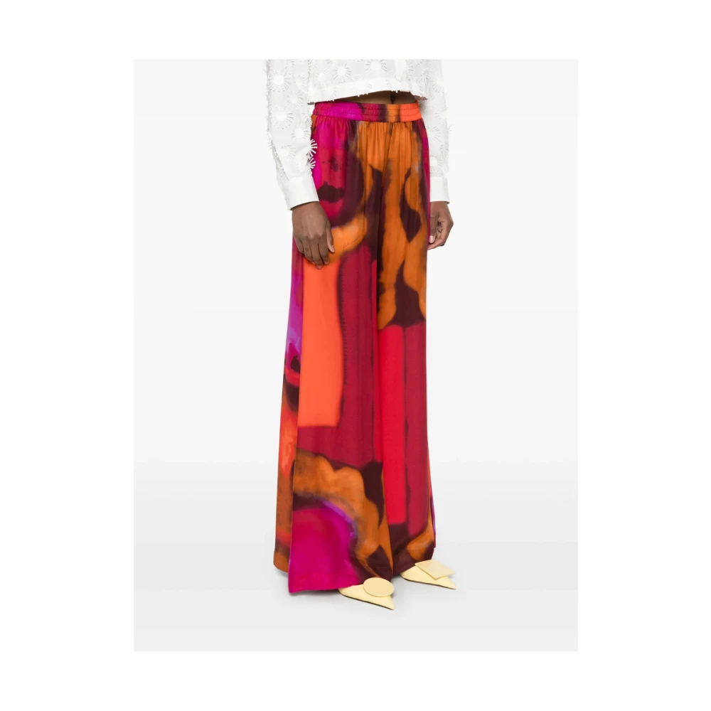 Gianluca Capannolo Fuchsia Roze Elastische Taille Broek Multicolor Dames