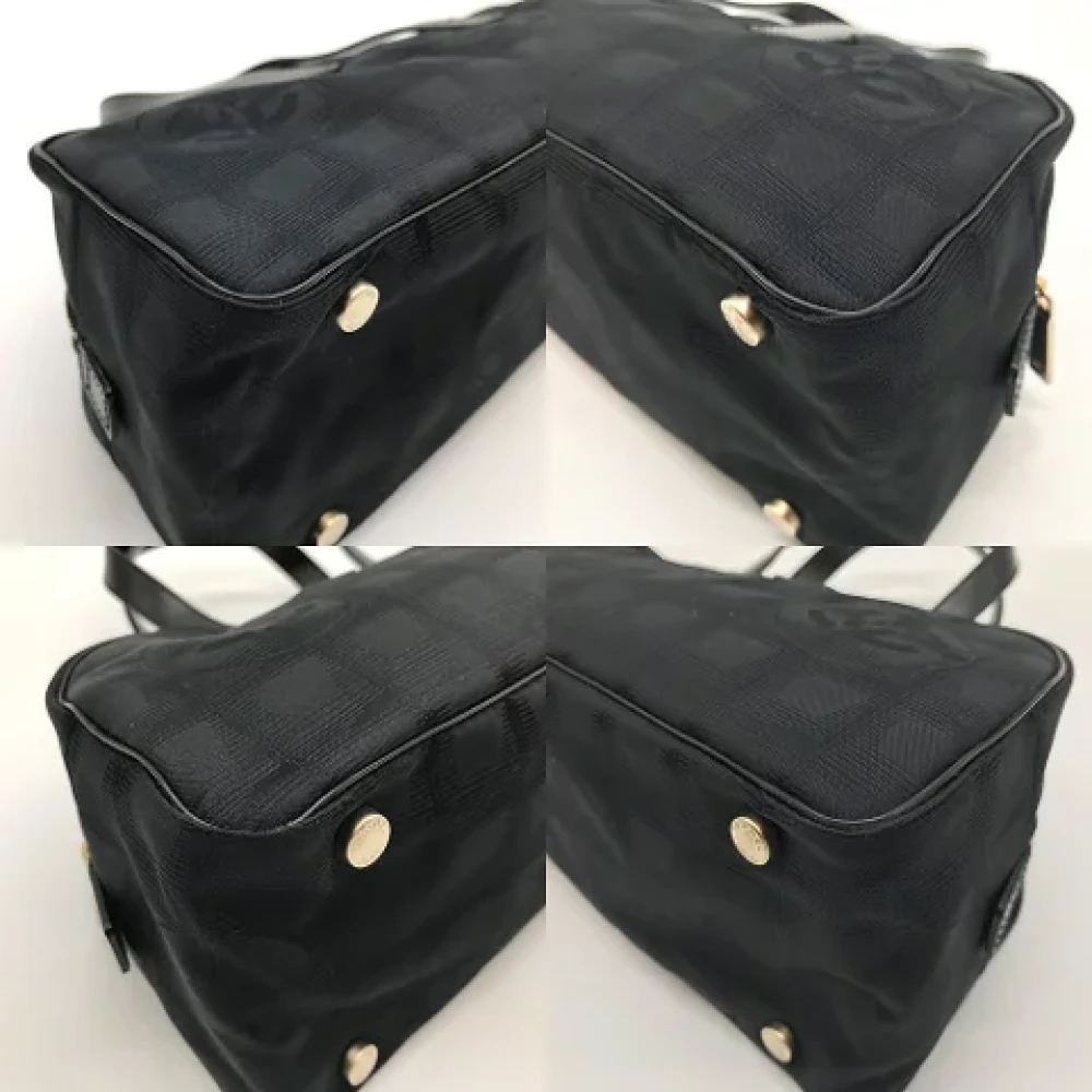 Chanel Vintage Pre-owned Canvas handbags Black Dames