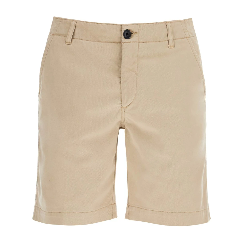 Vilebrequin Tencel Gabardine Bermuda Punch Shorts Beige Heren