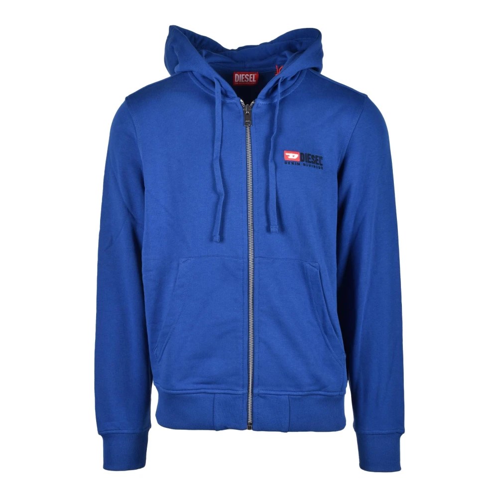 Diesel Herr Blå Sweatshirts & Hoodies L, Bomull, Bomulls Sweatshirt