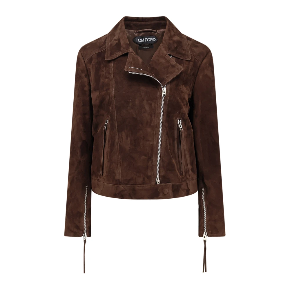 Tom Ford Women's Brown Leather Jackets, S, Lex417 Jacket