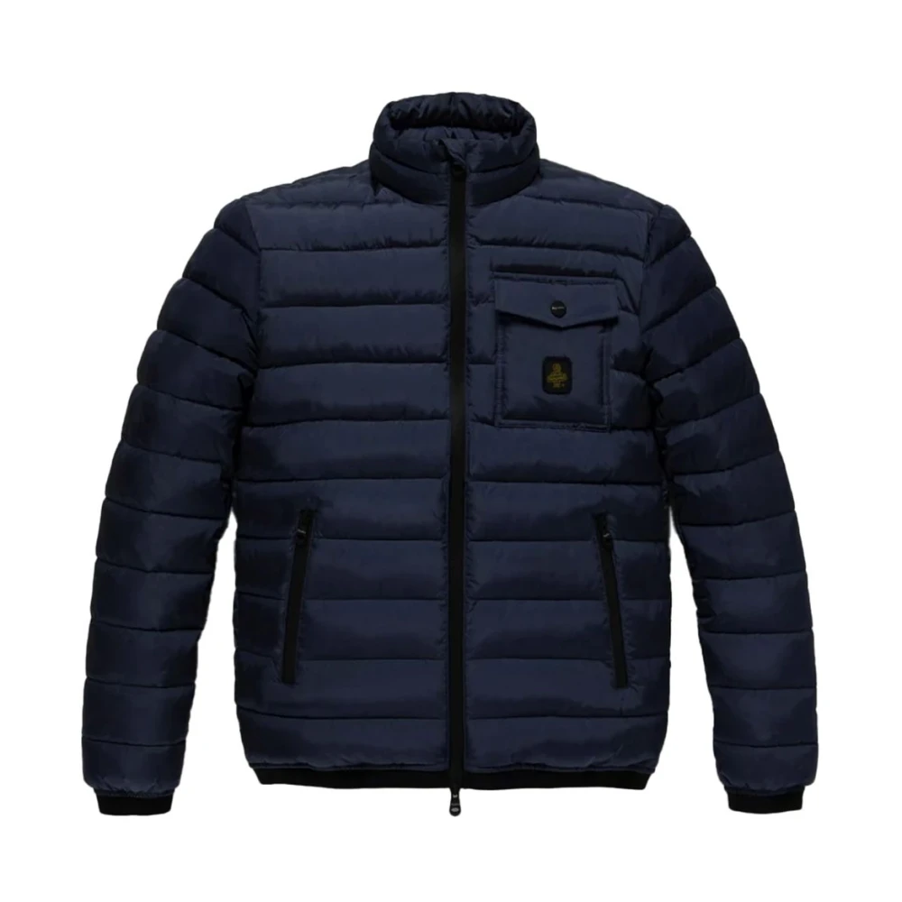 RefrigiWear Blauwe Nylon Donsjas Blue Heren