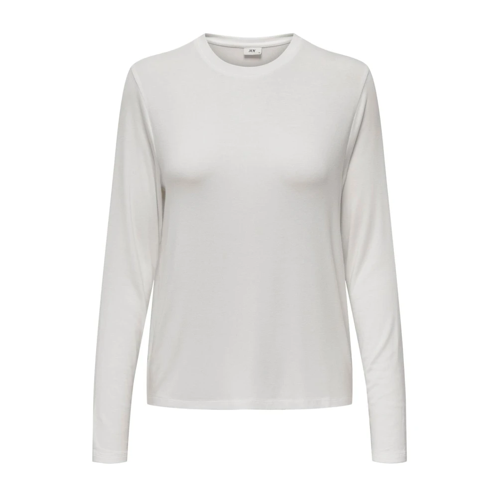 Jacqueline de Yong Lange mouw ronde hals dames T-shirt White Dames