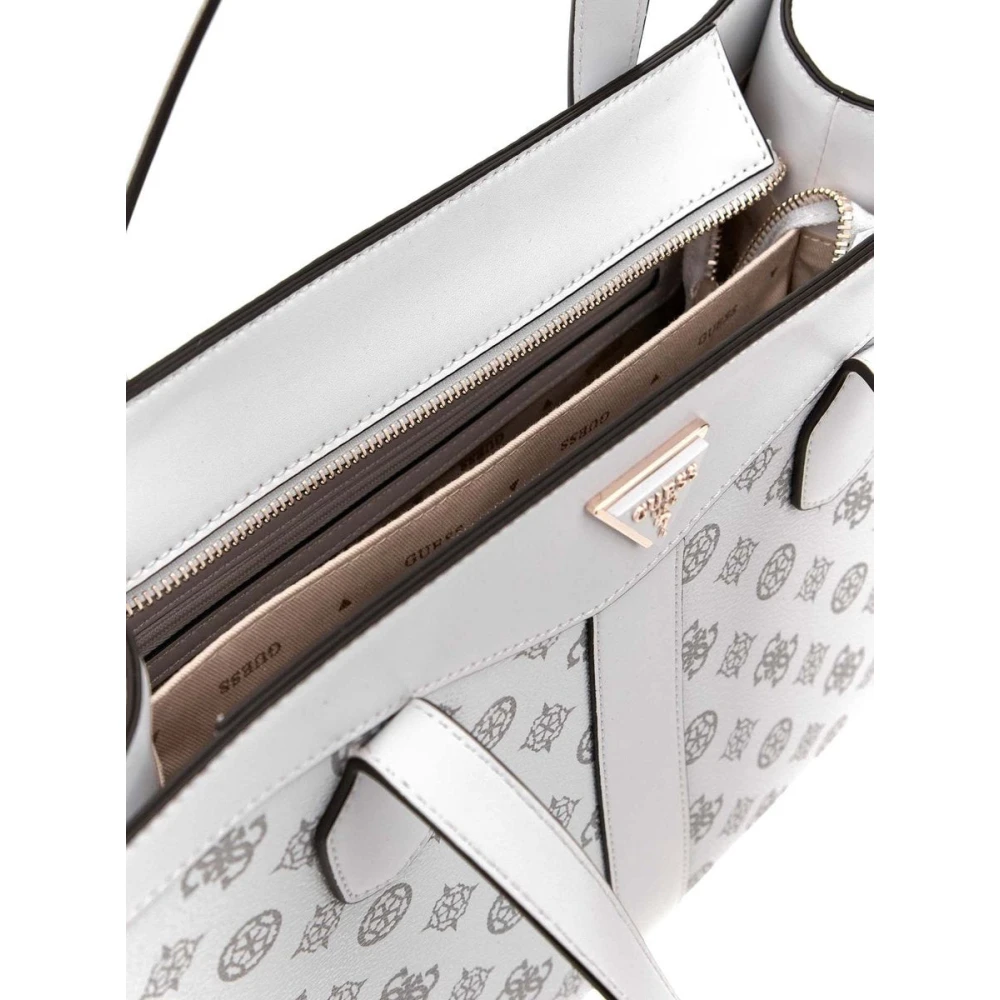 Guess Logo Tote Bag Silvana 2 White Dames
