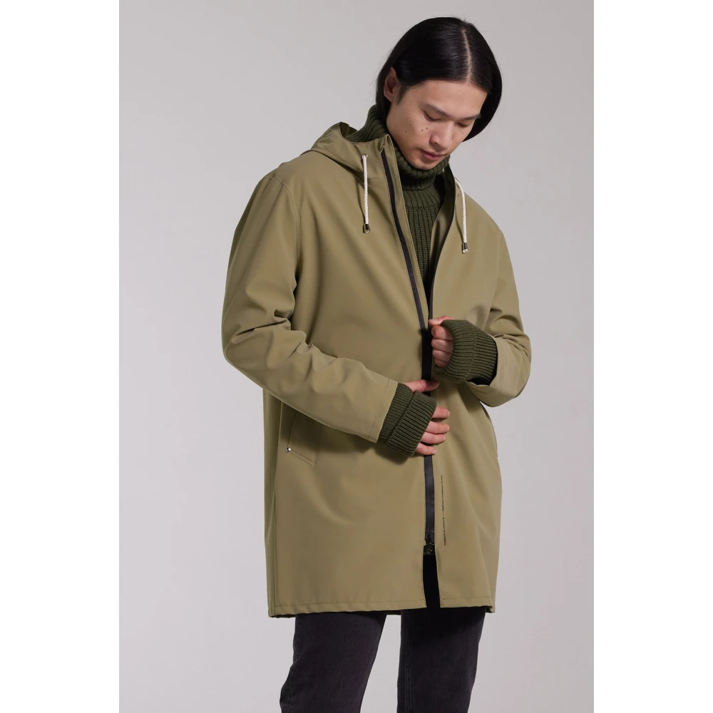 Stutterheim Lichtgewicht Rits Mat Regenjas Green Heren