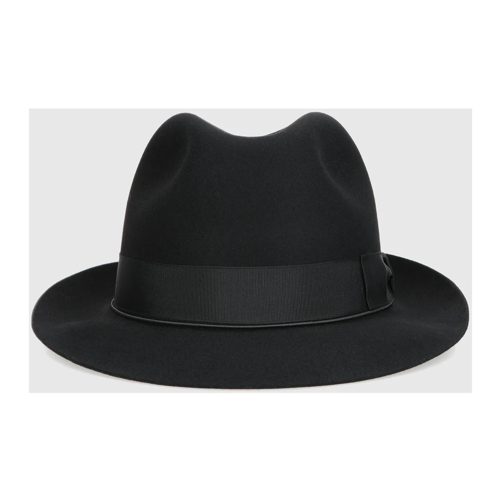 Borsalino Charlait Vilthoed met Kleine Rand Black Heren