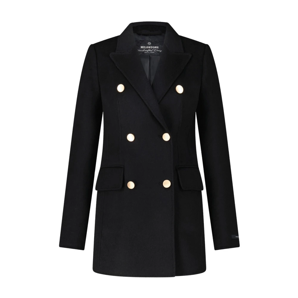 Milestone Neptune Wollen Blazer Black Dames