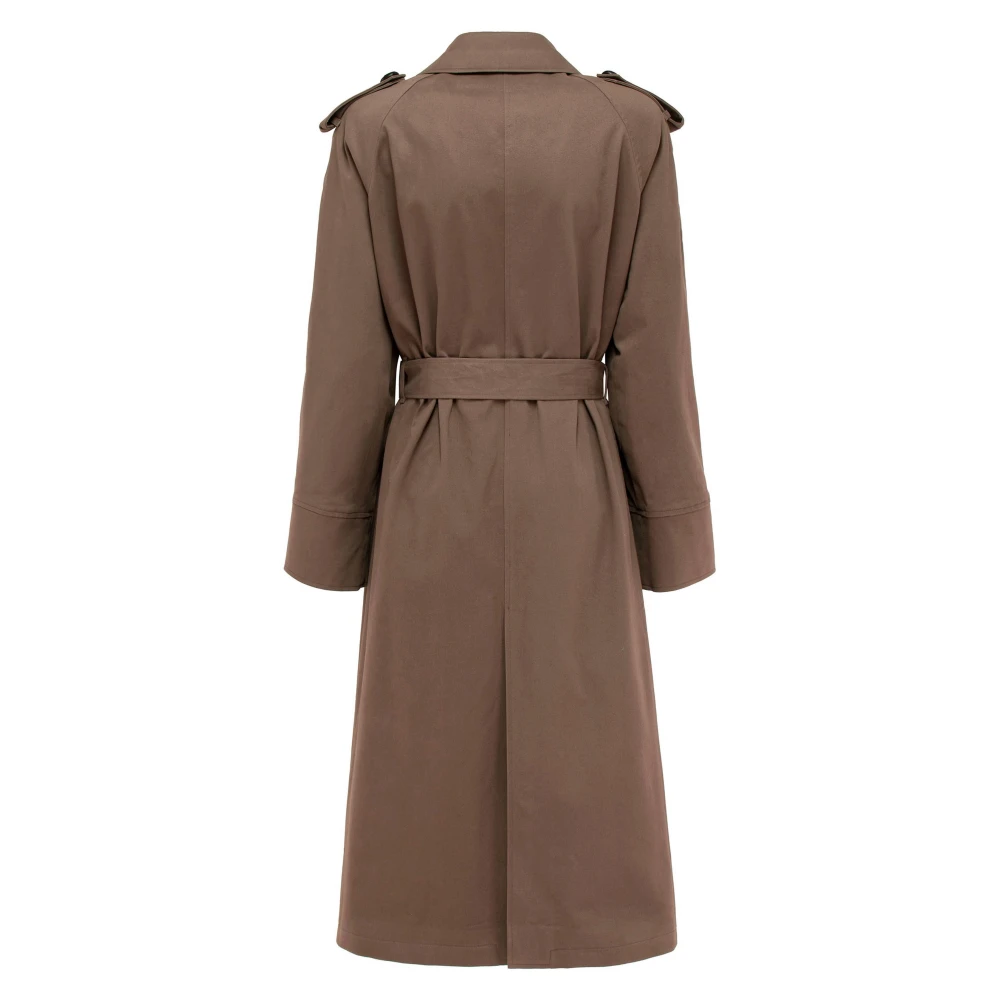 MVP wardrobe Oversized Katoenen Trenchcoat Brown Dames