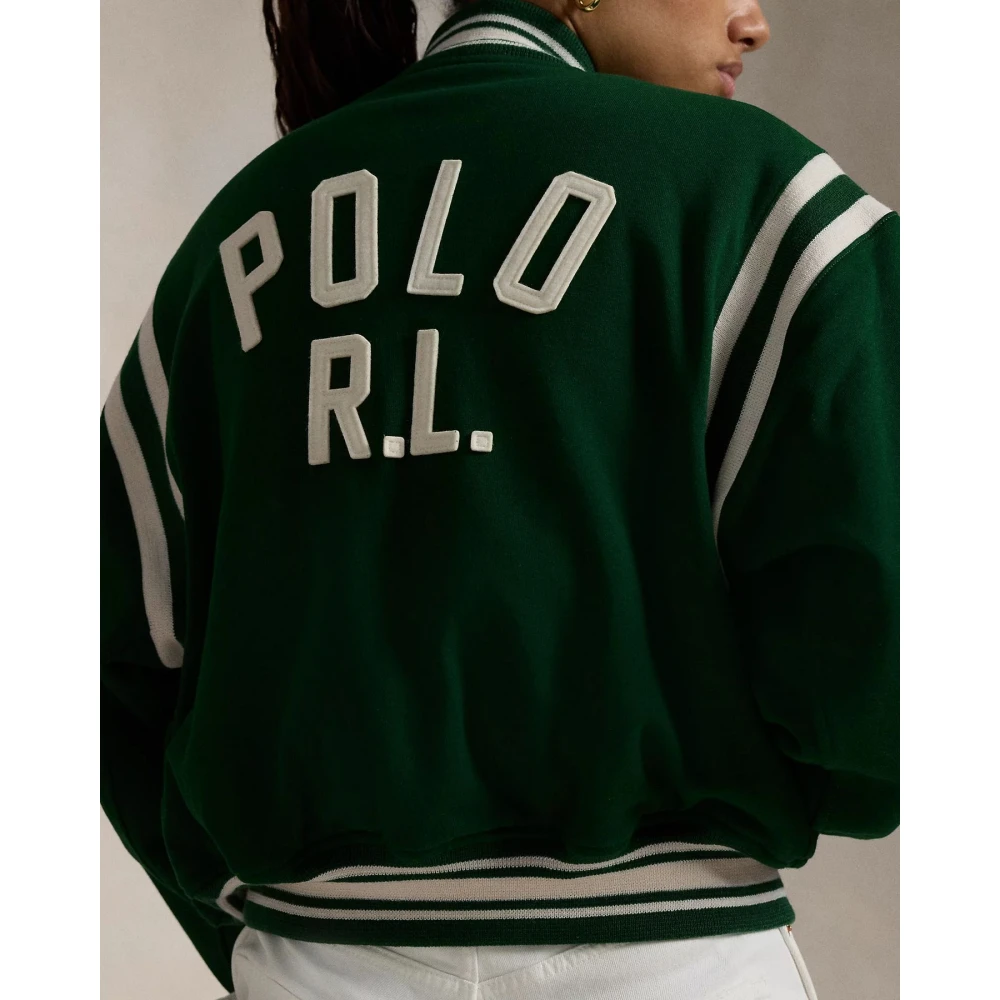 Polo Ralph Lauren Fleece Baseball Jack Green Dames