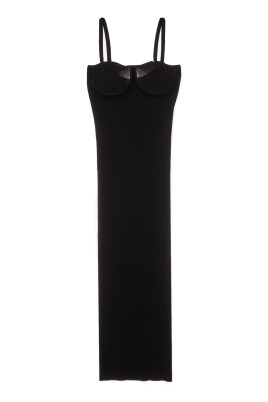 black-eyelet-bra-midi-dress