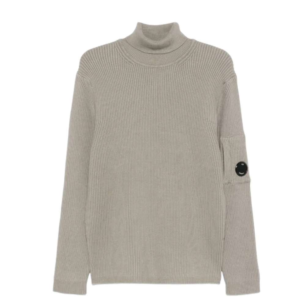 C.P. Company Geribbelde Coltrui met Mouwzak Gray Heren