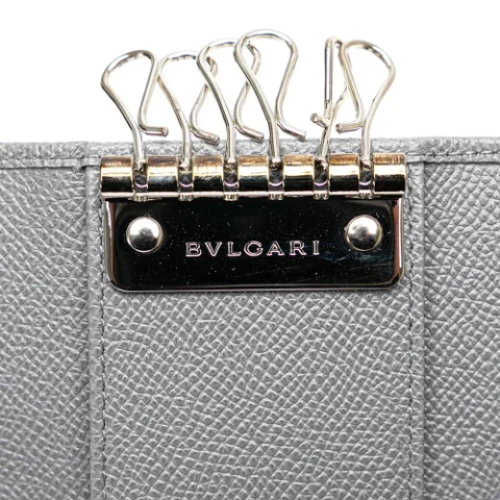 Bvlgari Vintage Pre-owned Leather wallets Gray Dames