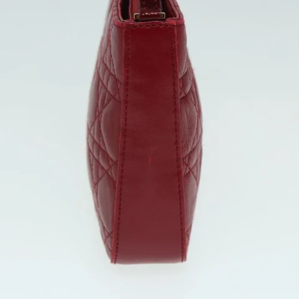 Dior Vintage Pre-owned Leather pouches Red Dames