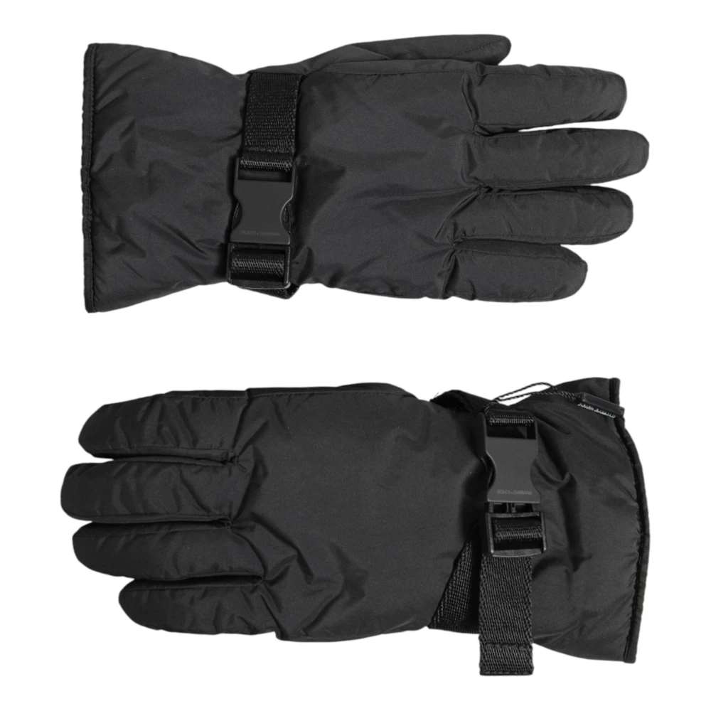 Dolce & Gabbana Unisex Black Short Gloves - Gloves - One Size - Accessories