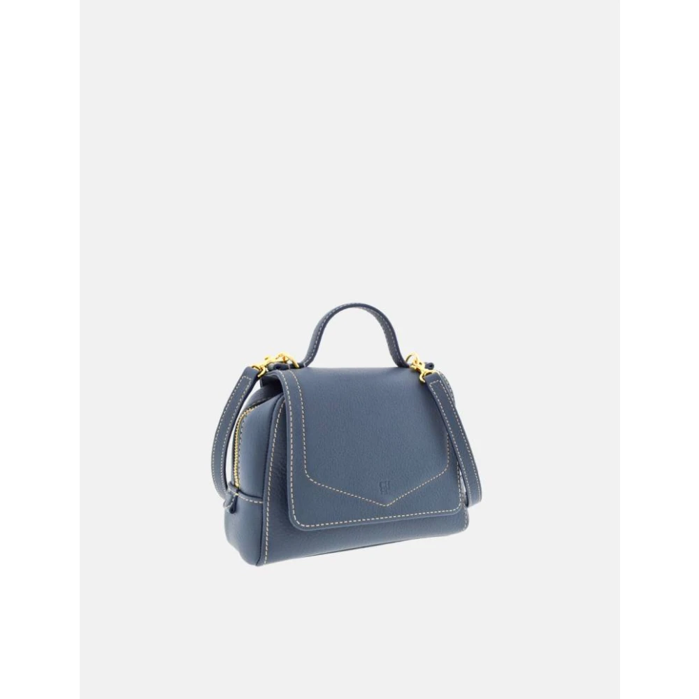 Carolina Herrera Mini Satchel met Embleem Detail Blue Dames