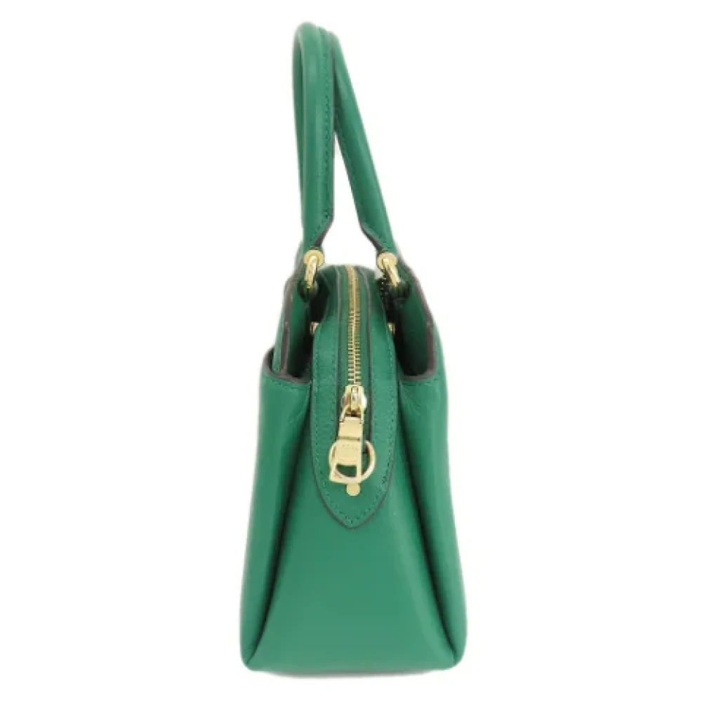 Coach Pre-owned Leather handbags Green Dames