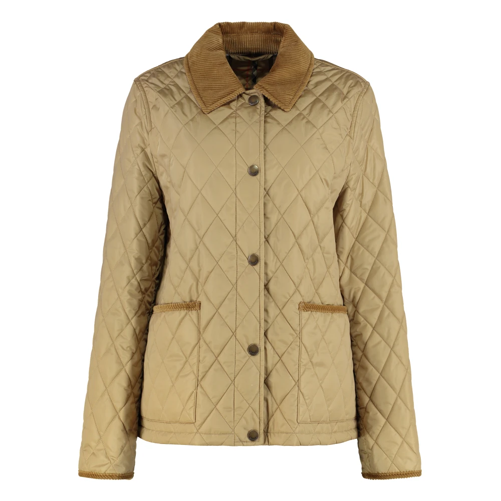 Burberry - Chaqueta Acolchada De Nailon - Jackets - Mujer - Beige - Xs