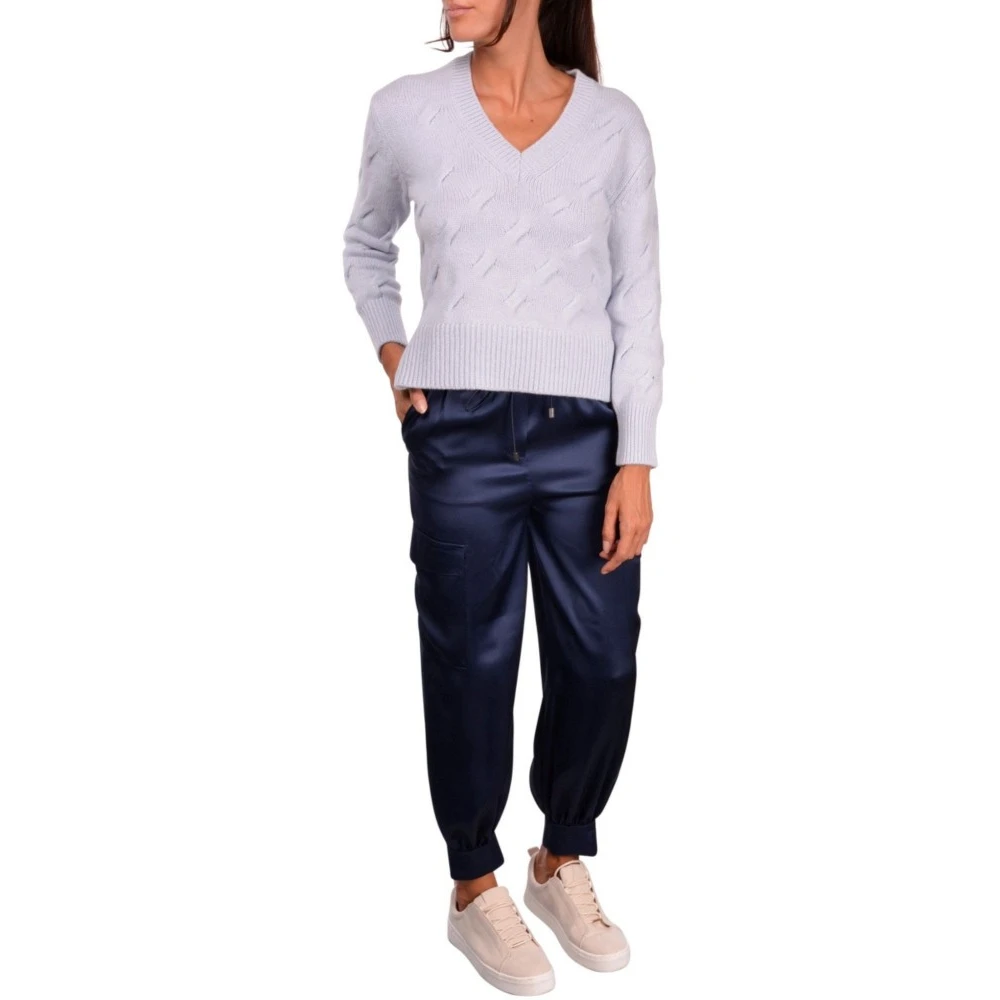 Gran Sasso Zijden broek Blue Dames