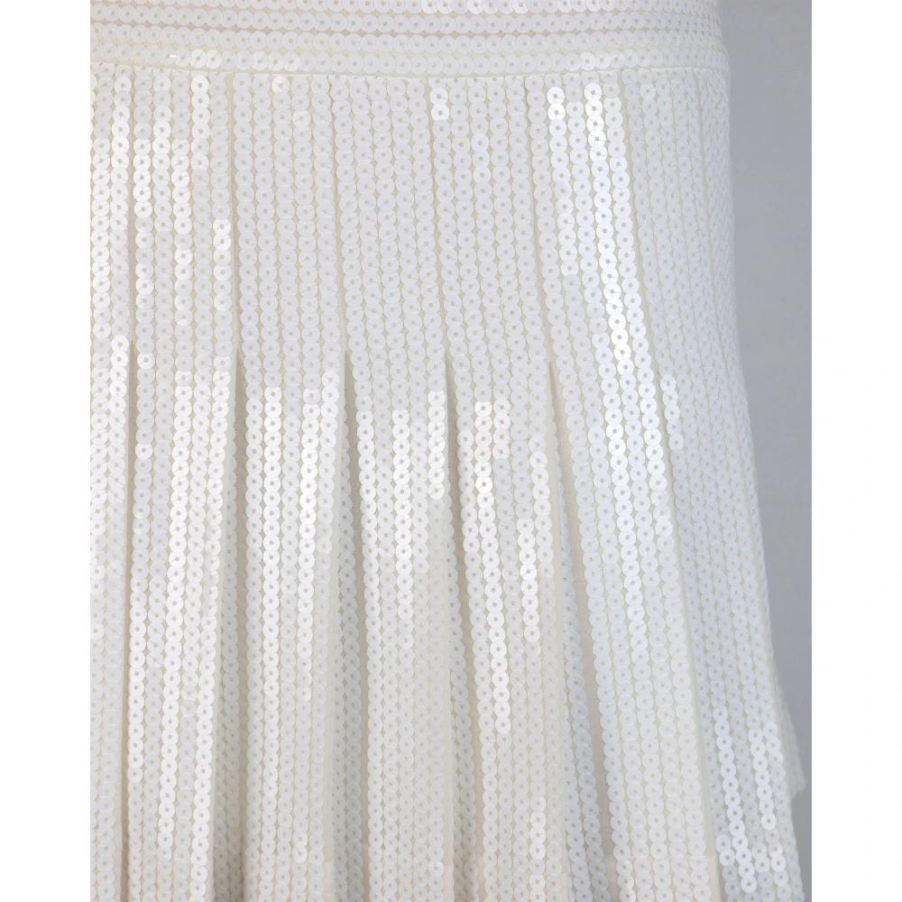 P.a.r.o.s.h. Witte Pailletten Rok White Dames