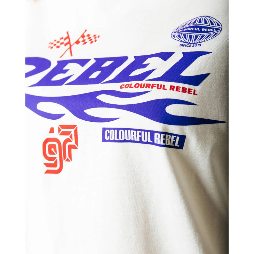 Colourful Rebel Racing Loosefit Tee White Dames
