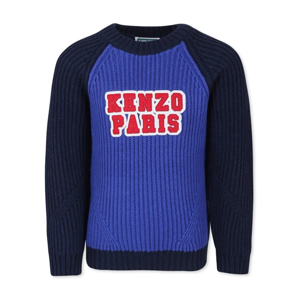 Kenzo Blå Stickad Tröja för Barn Blue, Pojke