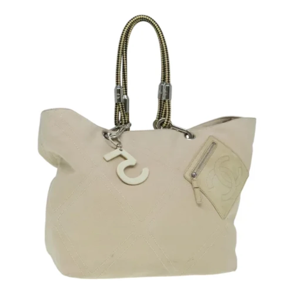 Chanel Vintage Pre-owned Canvas totes Beige Dames