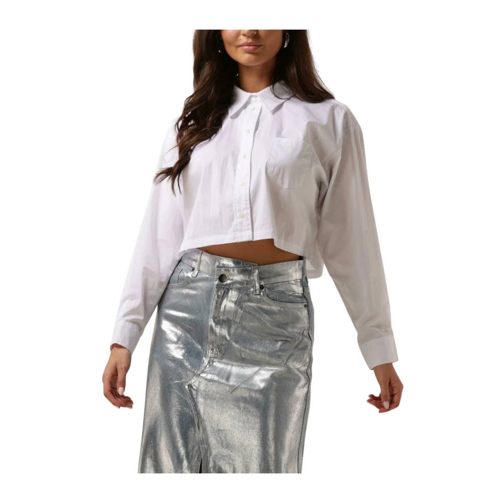 Co'Couture Witte Korte Katoenen Blouse White Dames
