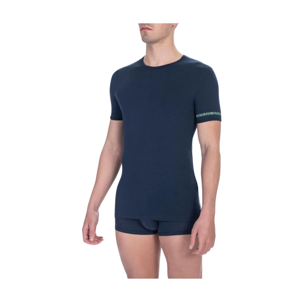 Bikkembergs Men's Black Underwear, S, Crew Neck T-Shirt Set