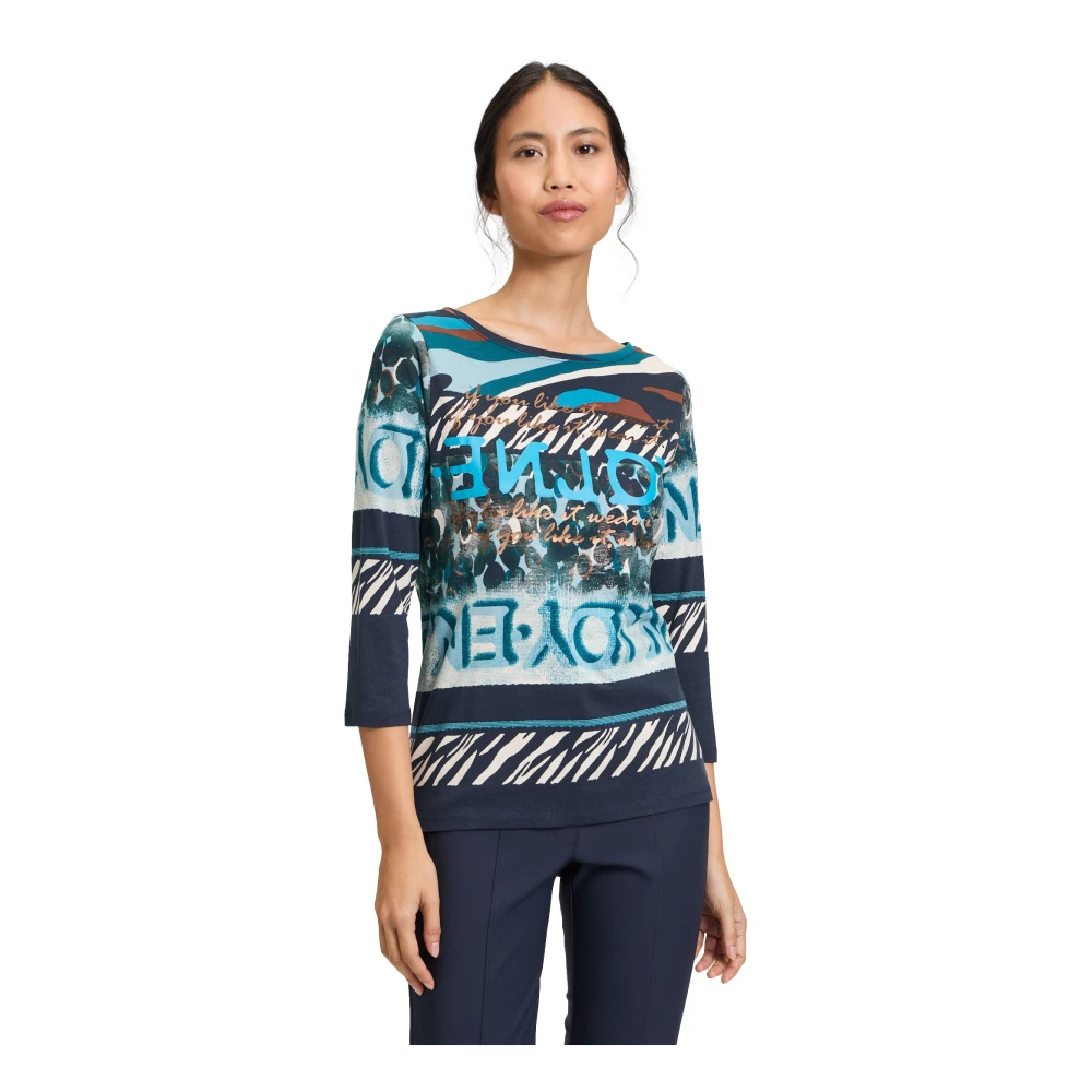 Betty Barclay Gestreept U-hals T-shirt Multicolor Dames