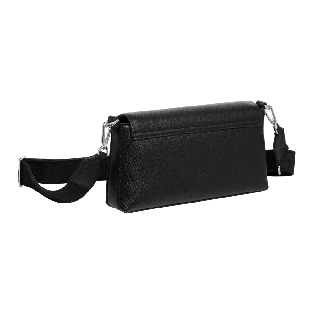 Calvin Klein Stijlvolle Caviar Schoudertas Black Dames