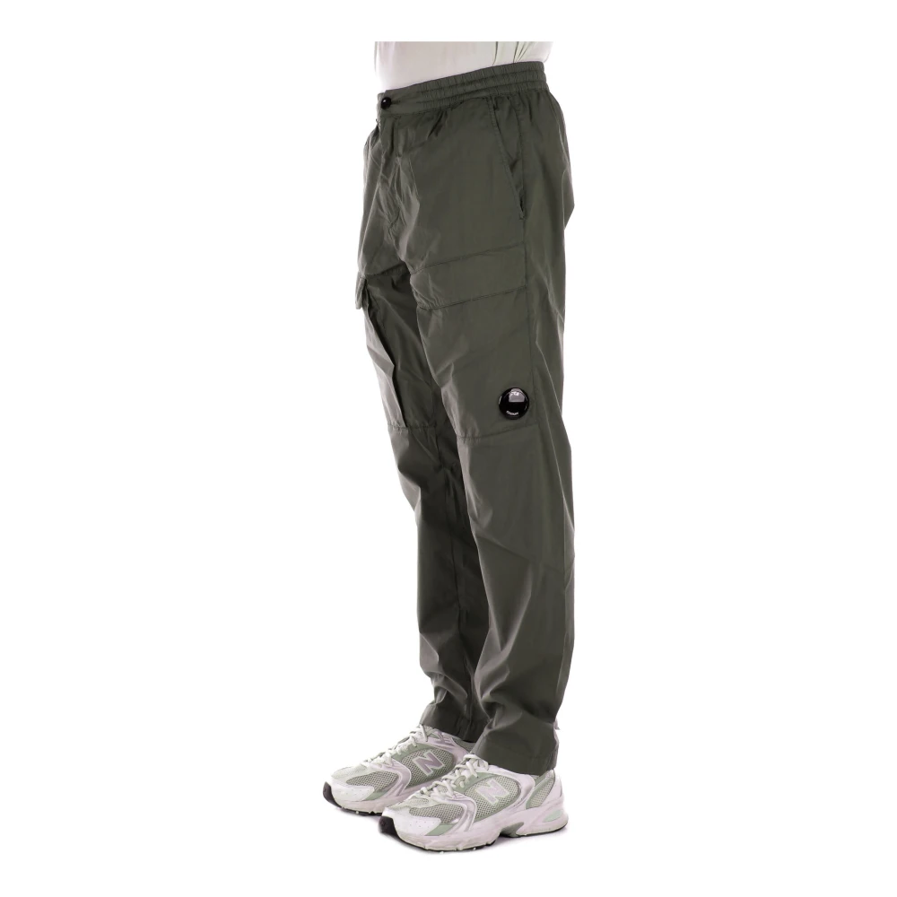 C.P. Company Logo Front Skinny Broek Rits Sluiting Green Heren