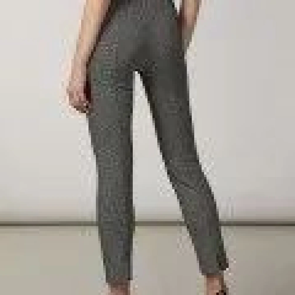 PATRIZIA PEPE Sensuele Formaliteit Lurex Broek Black Dames