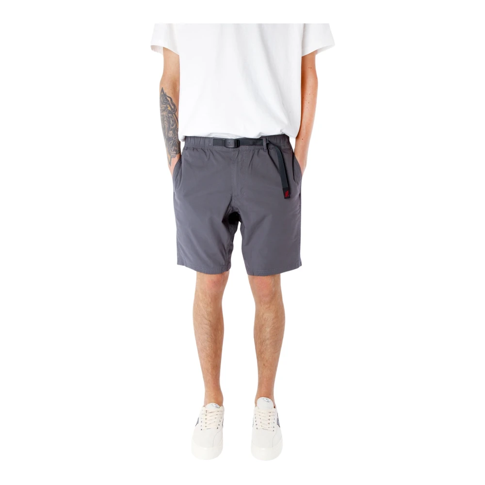 Gramicci Shorts met middelhoge taille en riem Gray Heren